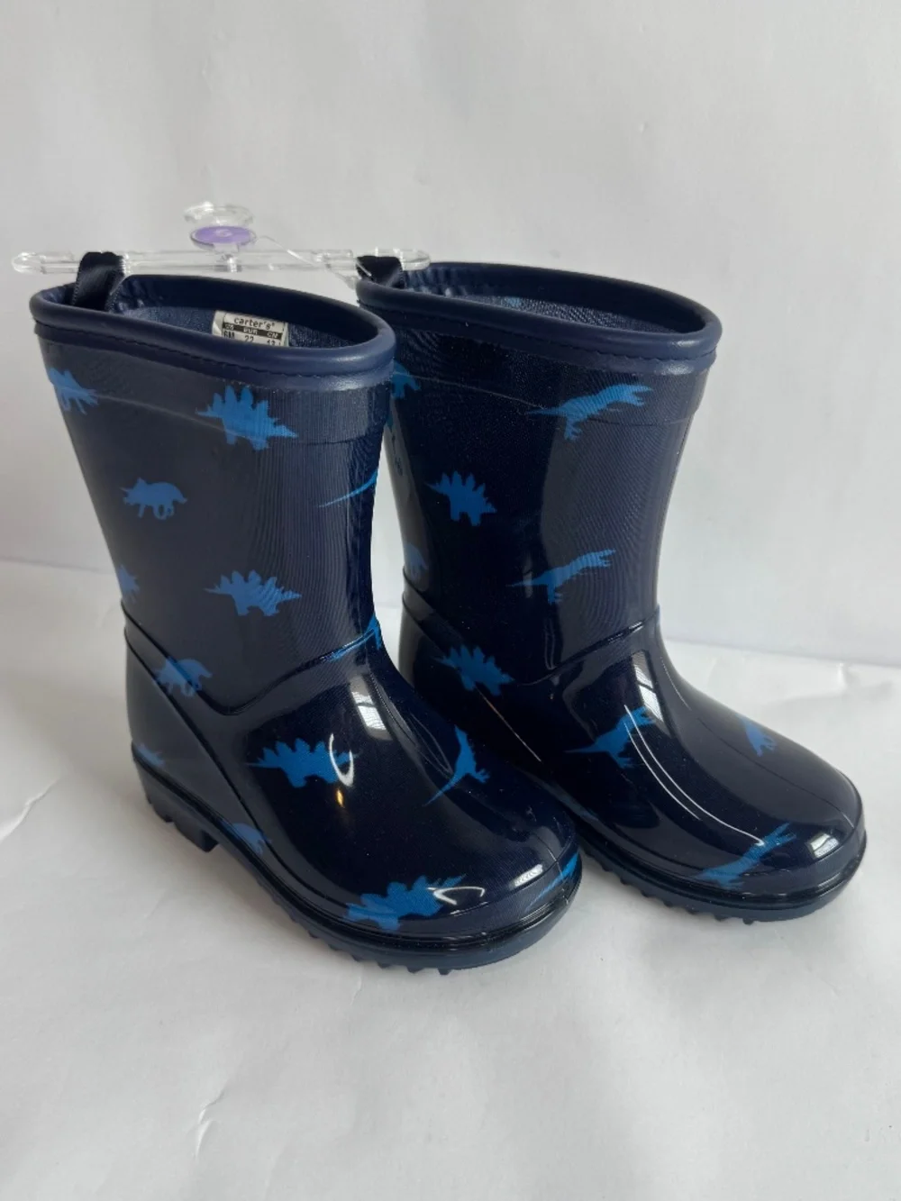 Carter's Little Toddler Boys Sz 6 DINOSAUR Waterproof RAIN BOOTS